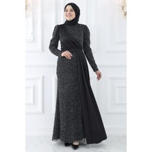 Modaviki Ecmel Abiye Elbise Siyah ISR982