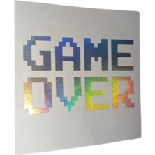 Meristeed Sticker Gameover Model Hologram Renk Araç, Cam, Prüzsüz Yüzeyler