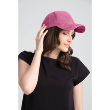 Robanu Unisex Süet Spor Şapka | Ayarlanabilir Cırtlı Pembe Kep Şapka | Süet Baseball Cap