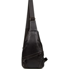 Derims Hakiki ( Gerçek ) Deri Siyah Unisex Omuz Çantası-Çapraz Çanta-Bodybag