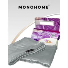 Monohome Güzellik Yastığı  Ipek Saten 2 Adet Luxury Yastık Kılıfı Silver