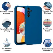 CepStok Samsung Galaxy A14 Kılıf Lansman Premium Silinebilir Silikon