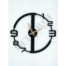 Metalium Concept Dekoratif Sessiz Siyah Metal Duvar Saati 60X60CM