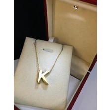 Vogutima K Harfi Üç Boyutlu Çelik Kadın Kolye • Işıklı Kutuda • Sevgiliye • Eşe • Anneye • Arkadaşa Kolye