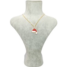 Mos Tespih Gold Yılbaşı Noel Baba Şapkası Kolye