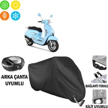 AUTOES Rks Bitter 125 cc Branda Motosiklet Brandası Arka Çanta Bağlantı,kilit Uyumlu Siyah
