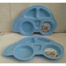 Online Kapında Lüks Mama Tabağı Araba Model Mavi 30X17 cm