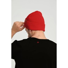 Nar Çiçeği Rengi Örme Basic Bere | Unisex Basic Bere