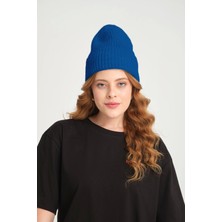 Indigo Örme Fitilli Bere | Unisex Fitilli Bere