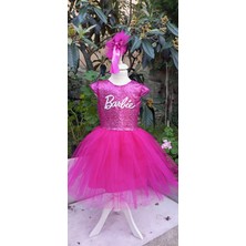 Niliya Çocuk Giyim Payetli Barbie Tütü Elbise