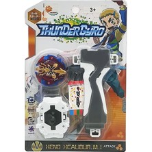 Elifeshop B-48 Thunder Gyro Starter Güçlendirici Fırlatıcılı Metal Beyblade Gök Gürültüsü Figür Oyuncak Seti