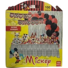 Vzn Doğum Günü Mickey mouse konsept doğum günü parti seti 💯 parça 8 kişilik set