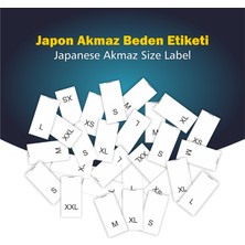 Giyim Etiketi / XXL Beden Beyaz Renk Japon Akmaz Kumaş Düz Kesim - 250 Adet