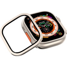 Cool Cold Apple Watch Metal Kasa Ultra 1/2 49MM Kapak Temperli Cam Ekran Koruyucu Su Geçirmez Koruyucu