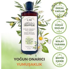 Lar Herbal Parabensiz Keratin, Kolajen ve Biotin İçeren Onarıcı Dolgunlaştırıcı Şampuan(350ml&Onarıcı Saç Kremi(350 ml) 2li  Avantajlı Saç Bakım Seti