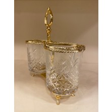 Plus Home Kaşıklık Altın 2'li Döküm Pirinç Kesme Cam