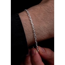 Vogutima 3mm Forse Model 925 Gümüş Bileklik • Işıklı Kutuda Sevgiliye • Eşe • Babaya Bileklik