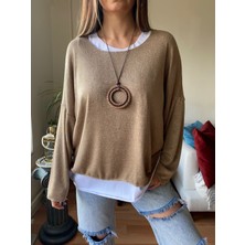 Store By Dilara Kolyeli Penye Atletli Triko Bluzlu 3'lü Takım