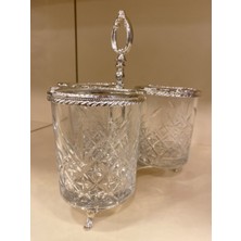 Plus Home Kaşıklık 3'lü Gümüş Döküm Pirinç Kesme Cam