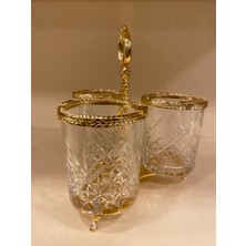 Plus Home Kaşıklık 3'lü Altın Döküm Pirinç Kesme Cam