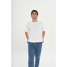 Unisex Düz Beyaz Tişört