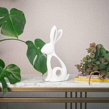 Ella's Design Studio Soyut Tavşan Biblo Beyaz