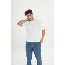 Unisex Düz Beyaz Tişört