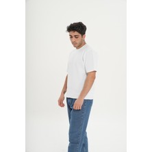 Unisex Düz Beyaz Tişört