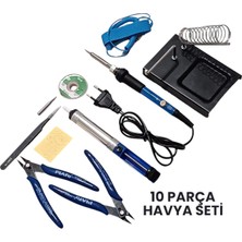 10 Parça 60W Isı Ayarlı Kalem Havya Seti