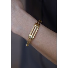 Yenigün Kuyumculuk 14 Ayar Altın Üç Sıra Cımarlı Kaburga Kelepçe