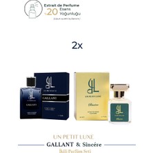 Un Petit Luxe Premium Hediye Kutulu Gallant & Sincere Extrait De Parfum Kadın 50 ml ve Erkek Exclusive Parfüm Seti 2'li