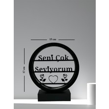 Eynes Avize LED Işıklı Masa Lambası Seni Çok Seviyorum Hediyelik