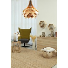 Hü Ma Tasarım ve Aksesuar Palmiye Modern Aydınlatma Tasarım Globe Küre Doğal Ahşap Mdf 3D Lazer Kesim Rustik Salon Avize