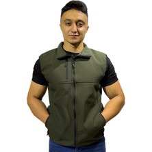 Bafaco Tekstil /  Soft Shell Haki Yeşil Yelek