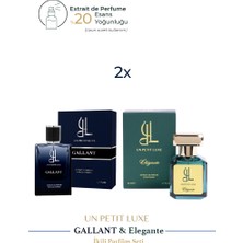 Un Petit Luxe Premium Hediye Kutulu Gallant & Elegante Extrait De Parfum Kadın 50 ml ve Erkek Exclusive Parfüm Seti 2'li