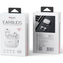 Yesido TWS27 Aktif Gürültü Engelleyici Özellikli Bt 5.2 Kablosuz Airpods Kulaklık - Beyaz 13