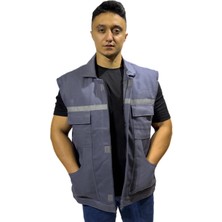 Bafaco Tekstil Gabardin 7/7 Reflektörlü Kışlık Yelek