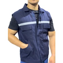 Bafaco Tekstil Gabardin 7/7 Reflektörlü Kışlık Yelek