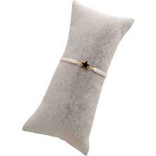 Han Ticarethane Siyah Yıldız Makrome Örgü Bileklik