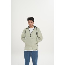 Unisex Su Geçirmez Kapüşonlu Fermuarlı Yağmurluk