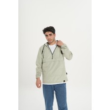 Unisex Su Geçirmez Kapüşonlu Fermuarlı Yağmurluk