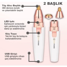 2 Başlıklı Yüz Tüyü ve Kaş - Bıyık Kıl Epilasyon Aleti