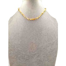 Han Ticarethane Yuvarlak Taneli Damla Kehribar Bebek Kolyesi