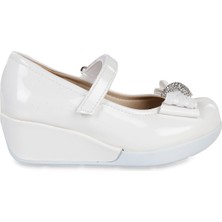 Civil Girls 450-3 Civil 31-35 Numara Abiye Ayakkabı Beyaz