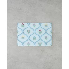 English Home Retro Spring Cam Kesme Tahtası 20X30 cm Beyaz - Mavi