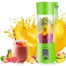 Byars-Portatif Taşınabilir El Blender 380 ml USB Şarjlı Yeşil Byarsbilişim