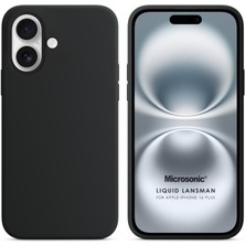 Microsonic Apple iPhone 16 Plus Kılıf Liquid Lansman Silikon Siyah