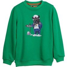 Bad Bear Panther Yeşil Çocuk Sweatshirt