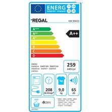 Regal Km 90433 9 kg A++ Isı Pompalı Kurutma Makinesi