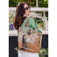 Kadın Vegan Çok Renkli Large Tote Bag - La Classe de Danse Tasarım